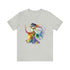 Rainbow Belly Dancer in Motion - Short Sleeve Tee Silver